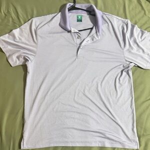 Classic Men's Polo Shirt - Lavender and White